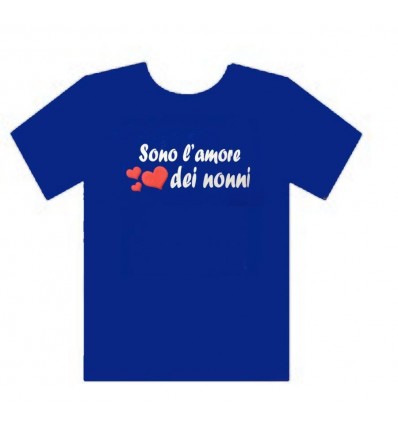 T-shirt bambino “Amore dei nonni” colore royal blue