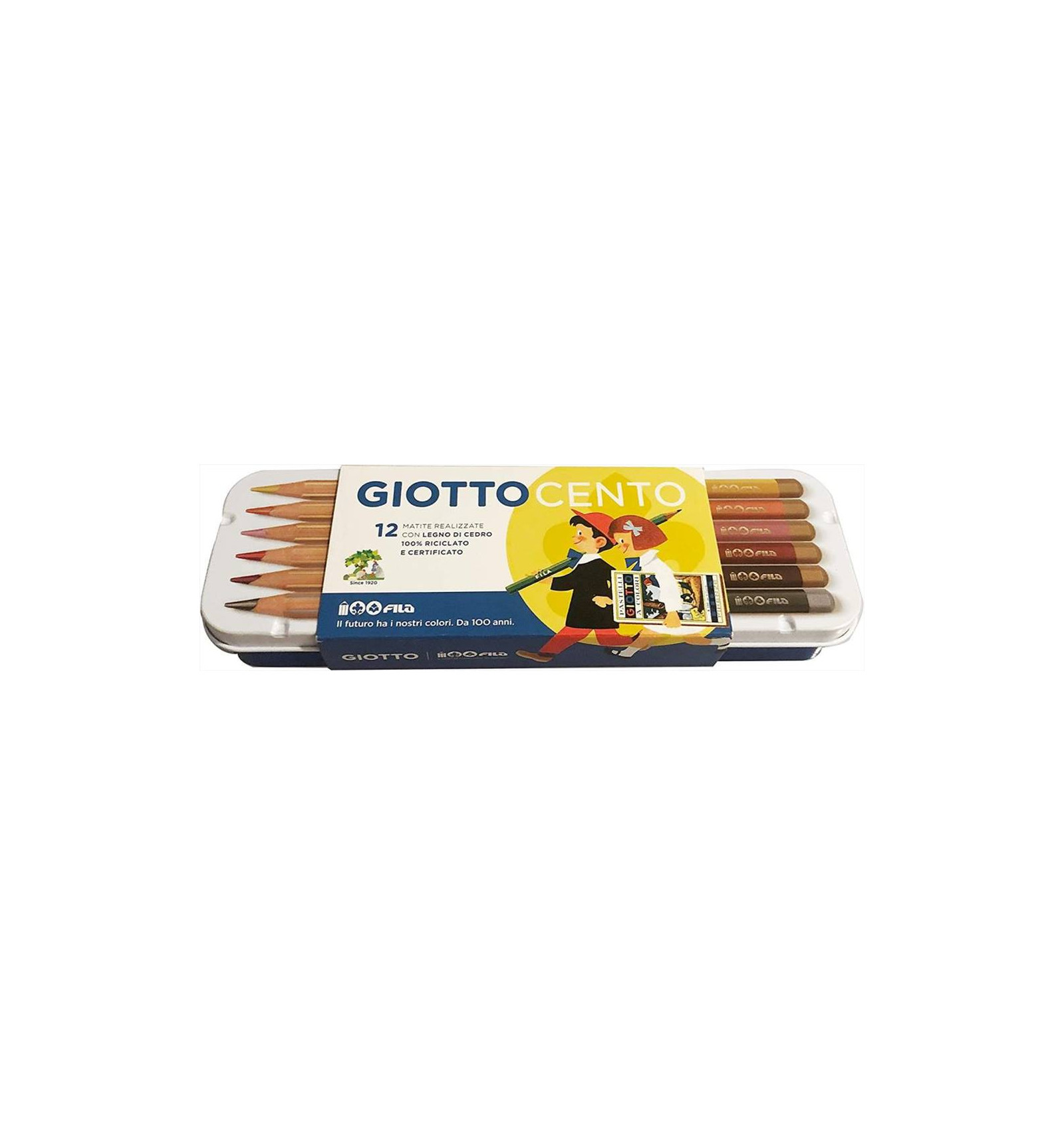 Giotto Supermina in astuccio 12 pezzi giallo - Giotto - Cartoleria e scuola