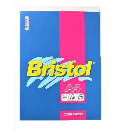 Block notes 21x29,7 Bristol A4 bianco Blasetti