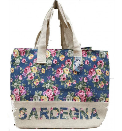 Borsa Sardegna fiori in canvass