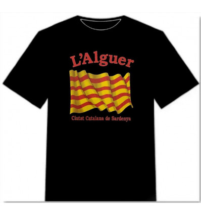 T-Shirt Alguer bambino nera