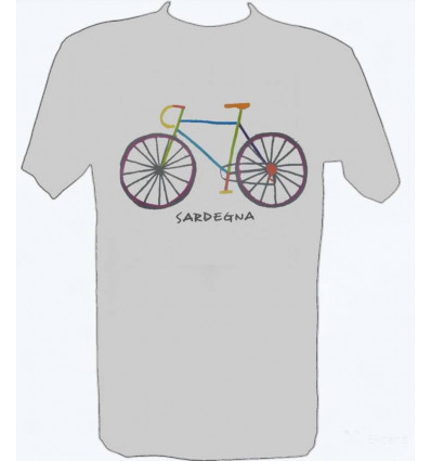 T-shirt Bicicletta con scritta Sardegna