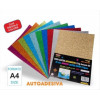 Carta glitter autoadesiva col. ORO 10 FG gr 210