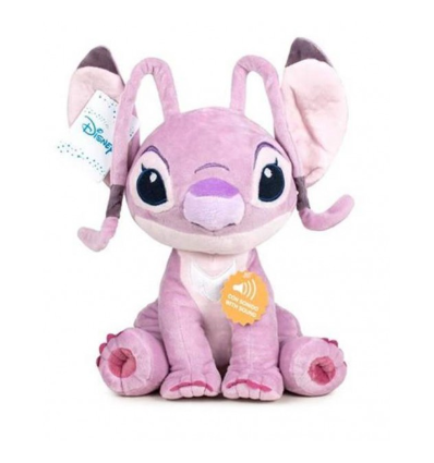 Peluche Stitch Angel rosa seduto 35cm con suono