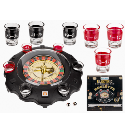 Gioco alcolico elettronico roulette + 6 bicchieri